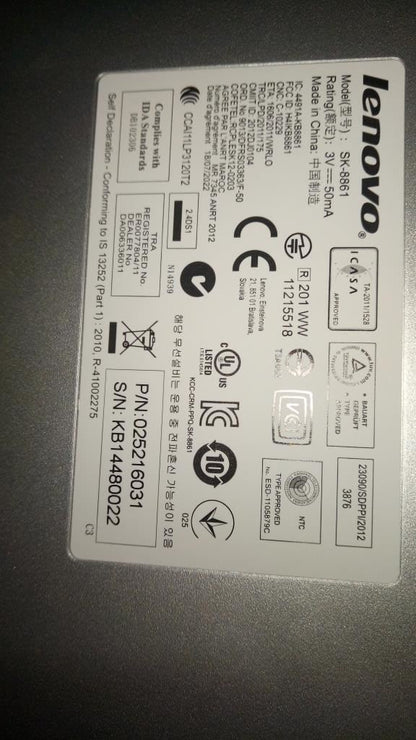 Lenovo Liteon SK-8861(DE) 2.4G KB-Metal8 German Keyboard 25216031