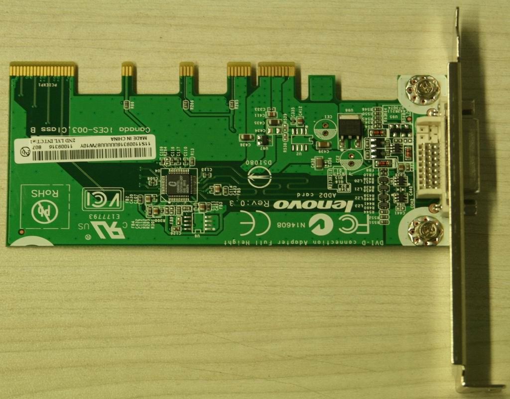 Lenovo DVI-D connection Adapter Full Height Board 11009316