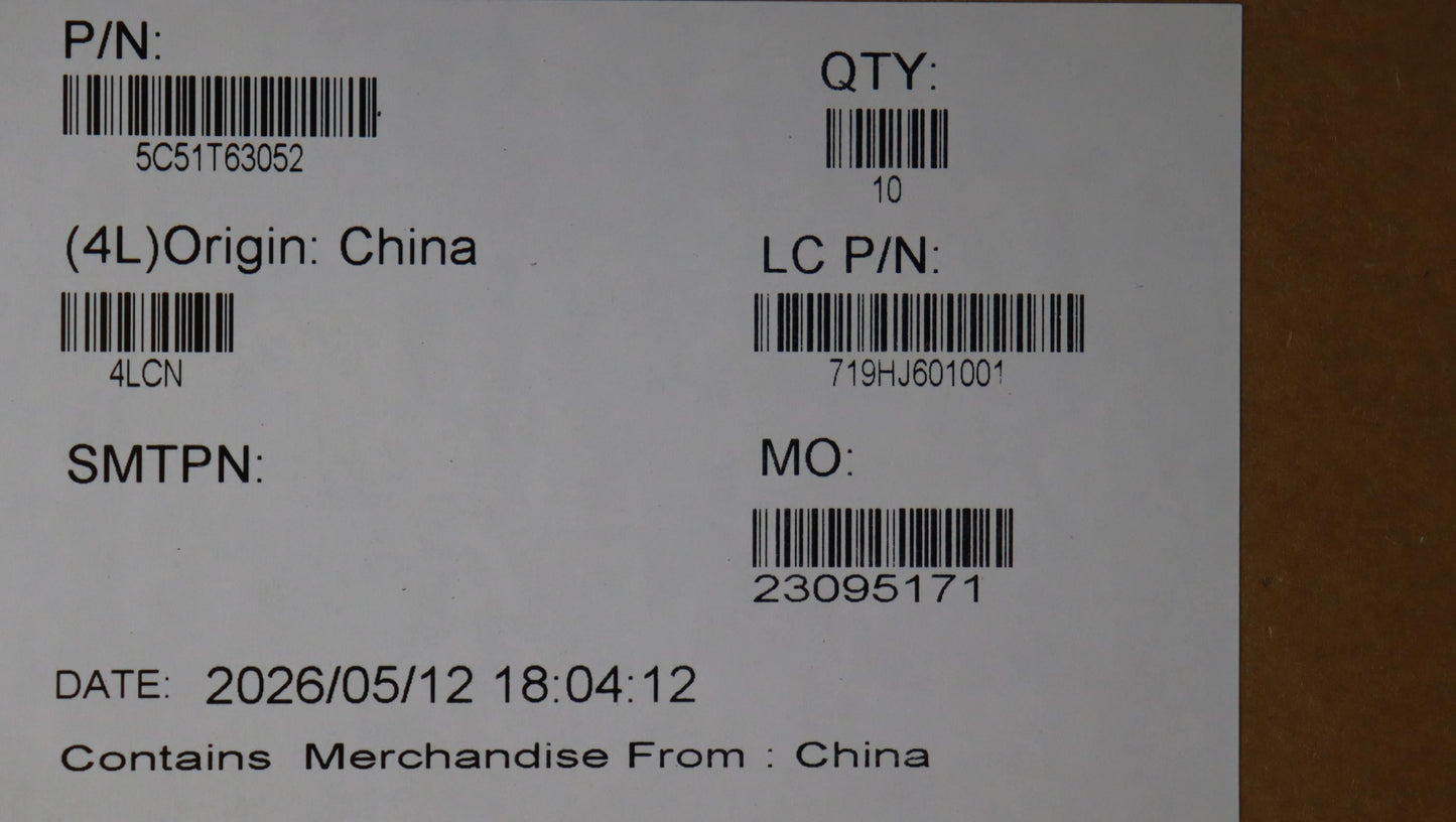Lenovo CARDPOP FRU NSH392 NX030 WWANB IO/B I/O WWAN Board 5C51T63052