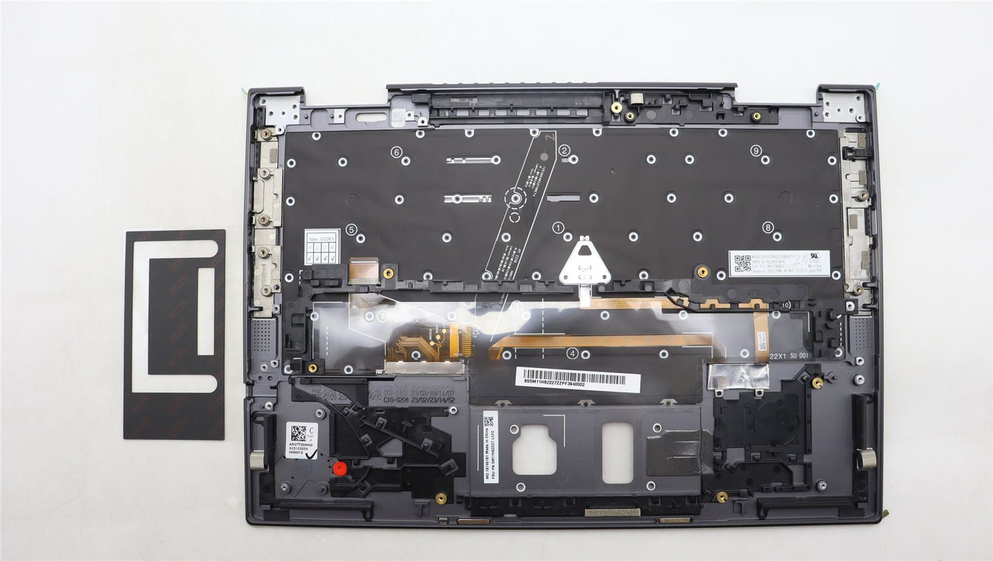 Lenovo ThinkPad X1 8th Gen Keyboard Palmrest Top Cover Bulgarian Grey 5M11H62227