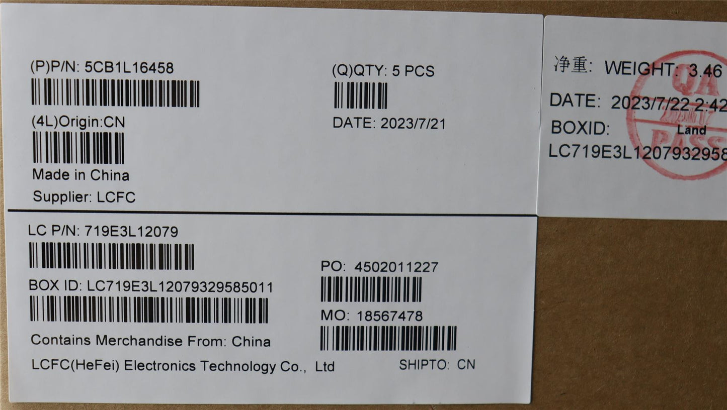 Lenovo Upper Case ASM_SWS L82XQ AB NBL 5CB1L16458