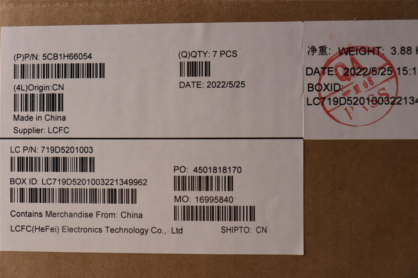 Lenovo JE542 D COVER ASSY SR 5CB1H66054