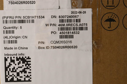 Lenovo Upper Case ASM_USA ENG W82R9 CG BL 5CB1H71534