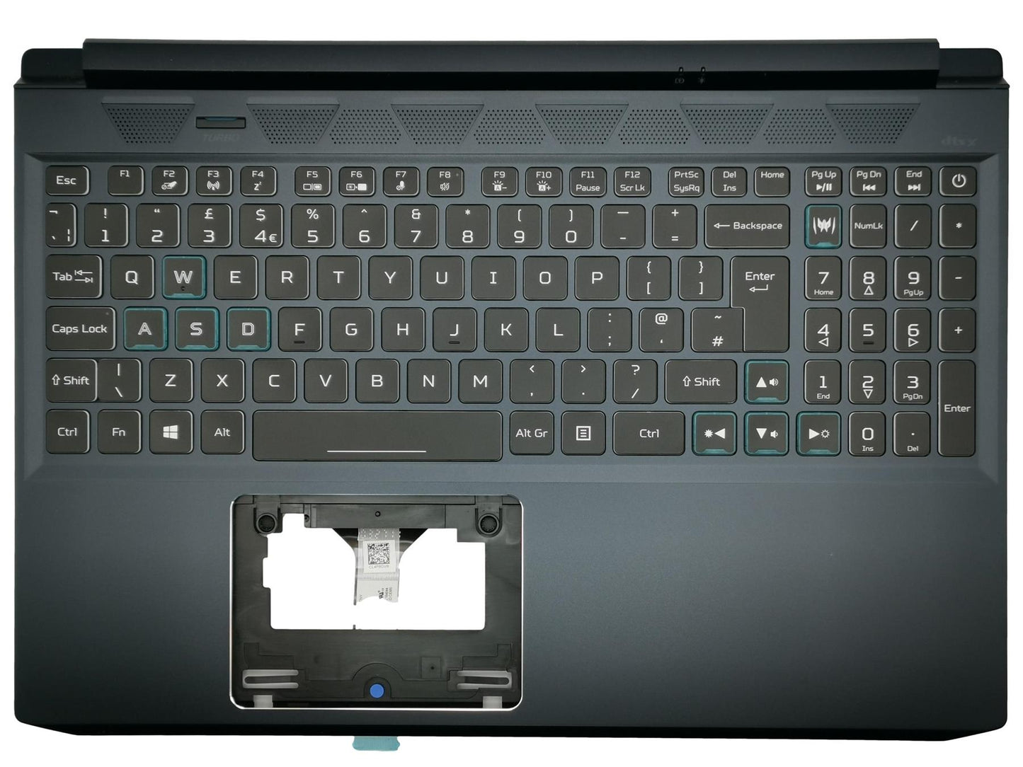 Acer Predator Triton PT315-53 Housse de repose-mains pour clavier UK Noir 6B.QDQN2.013