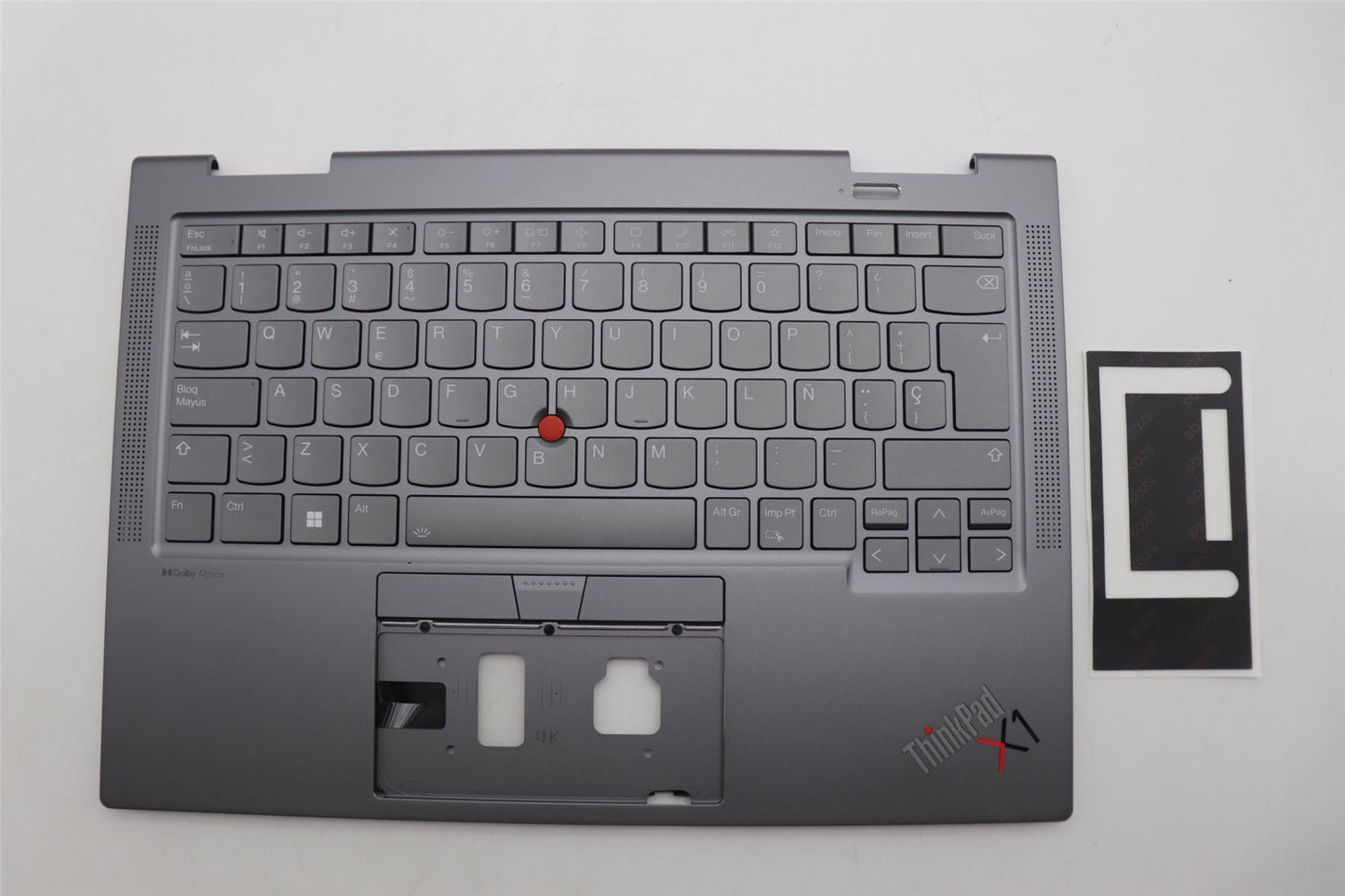 Lenovo ThinkPad X1 8th Gen Keyboard Palmrest Top Cover Spanish Grey 5M11H62325