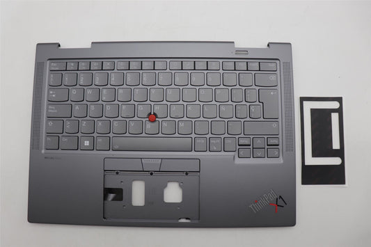 Lenovo ThinkPad X1 8th Gen Keyboard Palmrest Top Cover Spanish Grey 5M11H62325