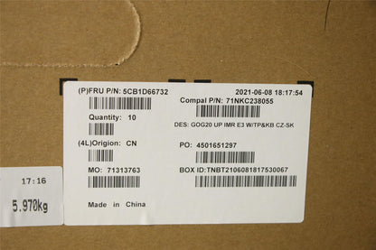 Lenovo Gaming 3-15ACH6 Keyboard Palmrest Top Cover Czech Black 5CB1D66732