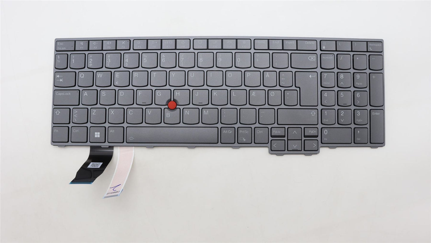 Lenovo ThinkPad P16s 1 T16 1 Tastatur Dänisch Grau mit Hintergrundbeleuchtung 5N21D93884