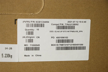 Lenovo Pro 5 Pro-14ITL6 5 Pro-14ACN6 Keyboard Palmrest Top Cover 5CB1C04894