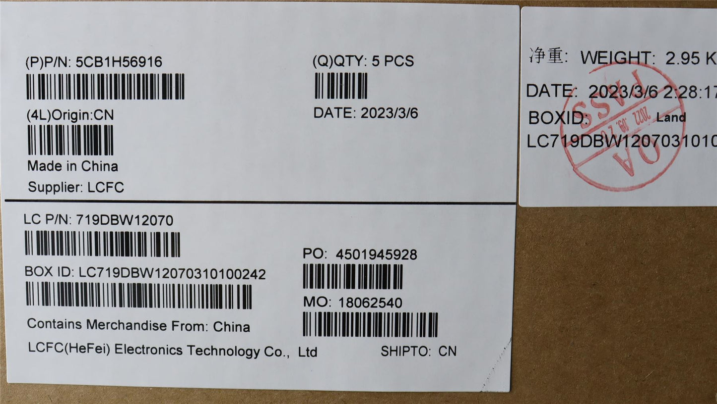 Lenovo Upper Case ASM_ITA L82RJ NFP AB BL 5CB1H56916