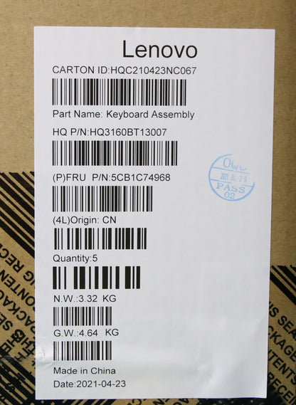 Lenovo IdeaPad 5 16ACH6 5-16ACH6 Palmrest Cover Touchpad Keyboard 5CB1C74968