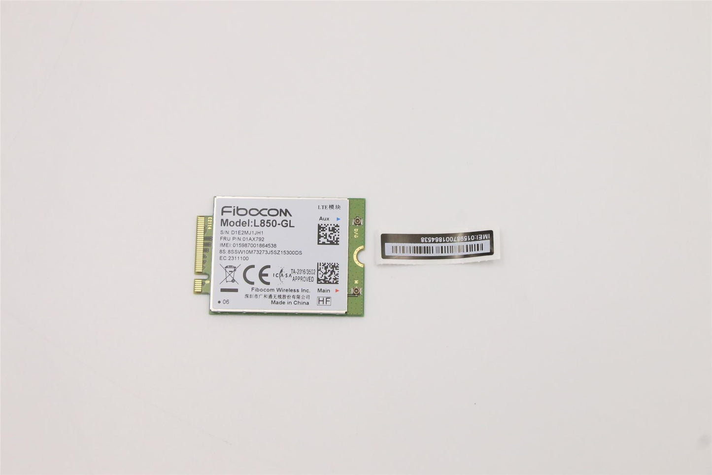 Lenovo Yoga X1 3rd X380 C640-13IML LTE Wi-Fi Wireless Card Board 01AX792