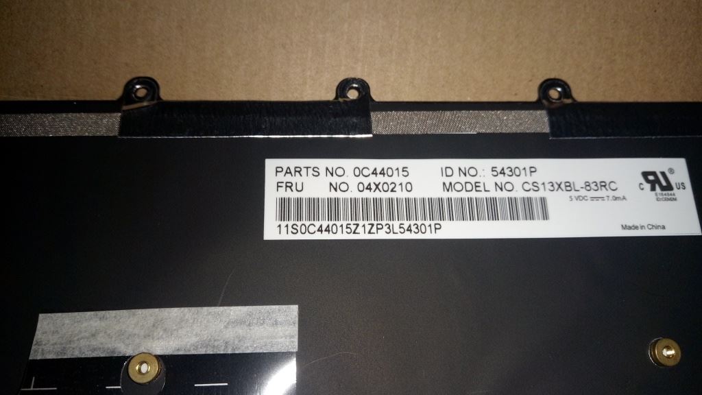 Lenovo ThinkPad X240 X240s X250 Keyboard Traditional Chinese Black 04X0210