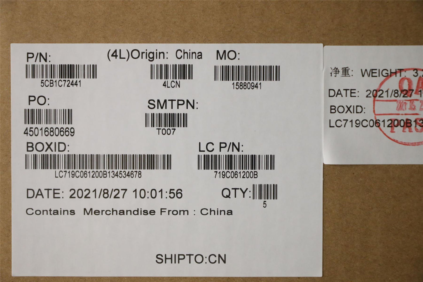 Lenovo LCD Cover L 82JU L_60H_P_Blk 5CB1C72441