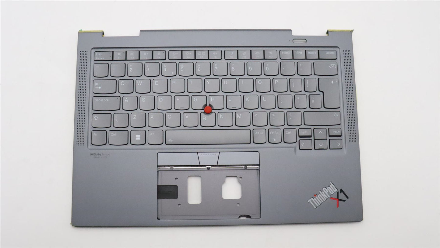 Lenovo Yoga X1 6th Keyboard Palmrest Top Cover UK Grey 5M11C41012