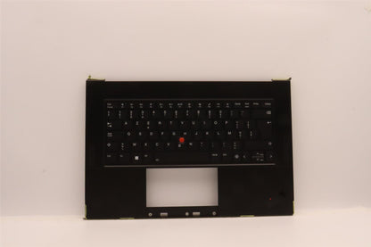 Lenovo ThinkPad Z16 Gen 1 Keyboard Palmrest Top Cover Belgian Black 5M11J13394