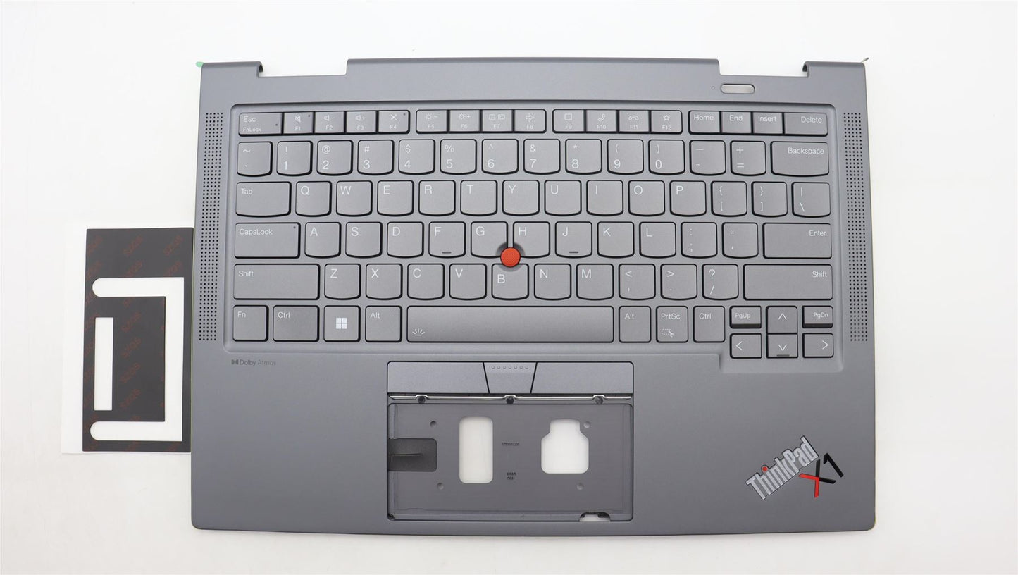 Lenovo Yoga X1 8th Gen Palmrest Cover Keyboard US Grey Backlit 5M11H62398