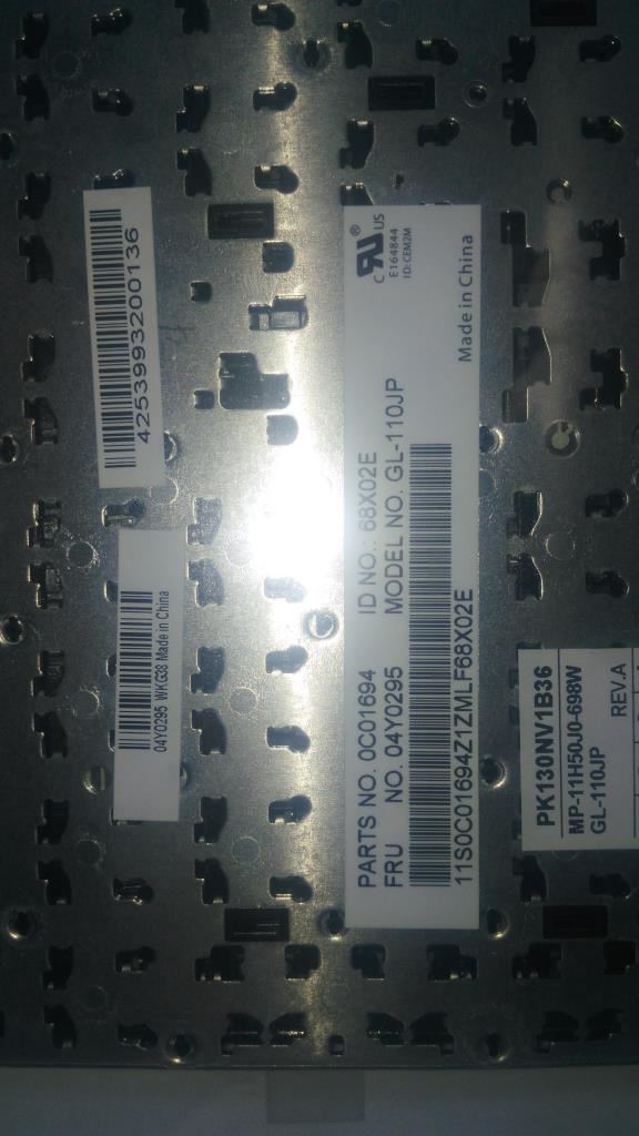 Lenovo FRUGlenn-KBDw/NumpadJapaneseChicony Keyboard 04Y0295