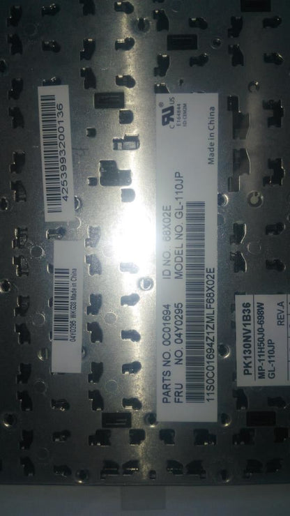 Lenovo FRUGlenn-KBDw/NumpadJapaneseChicony Keyboard 04Y0295