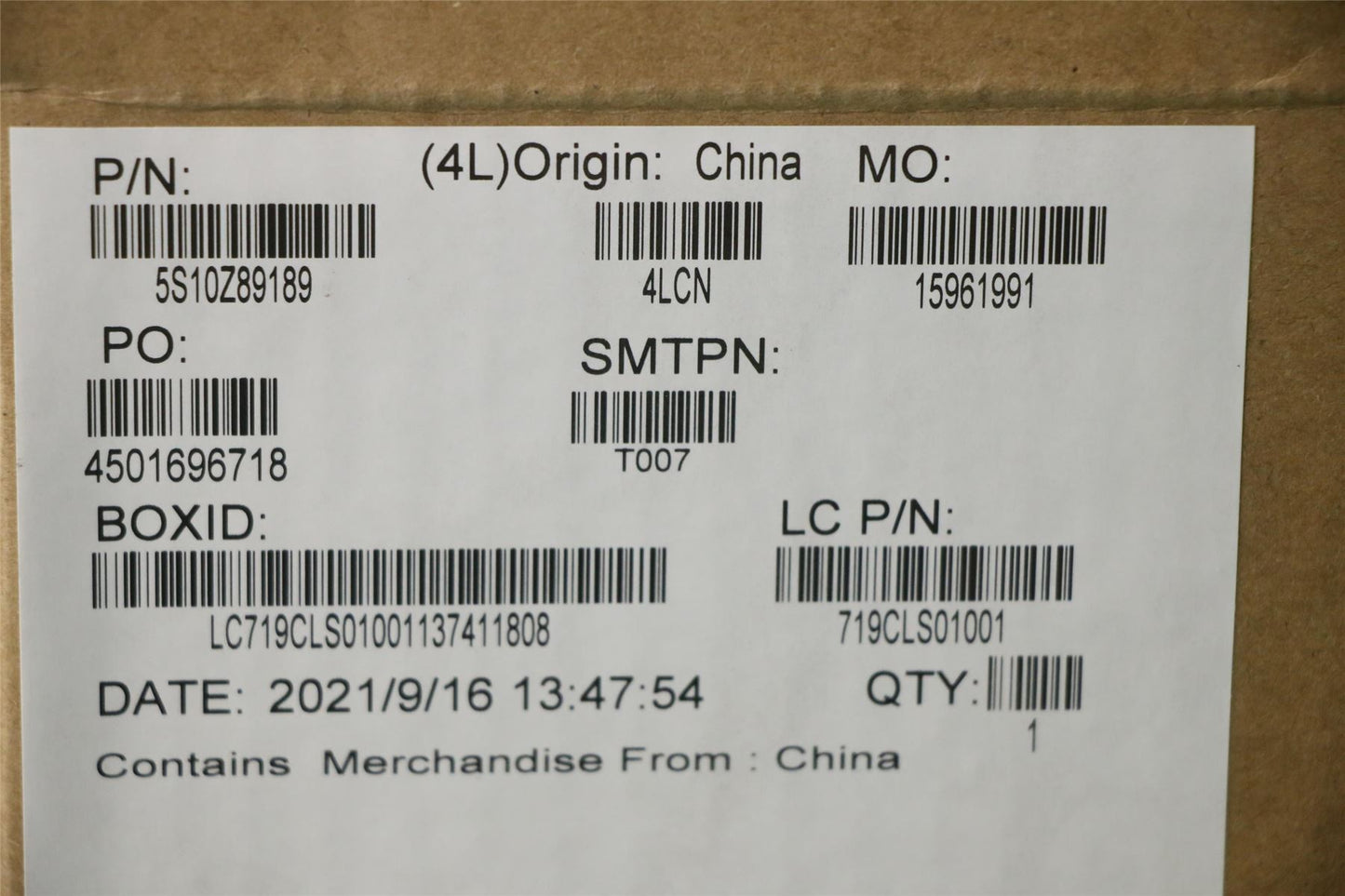 Lenovo SCREW FRU Screw KIT_T15P G2 5S10Z89189