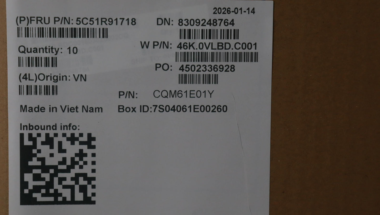 Lenovo CARDPOP board,WWAN 300w I/O WWAN Gen5 Board 5C51R91718