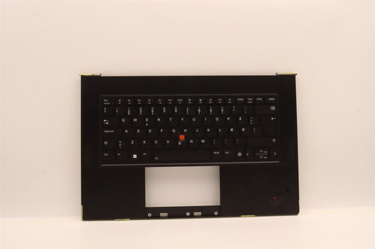 Lenovo ThinkPad Z16 Gen 1 Keyboard Palmrest Top Cover Danish Black 5M11J13360