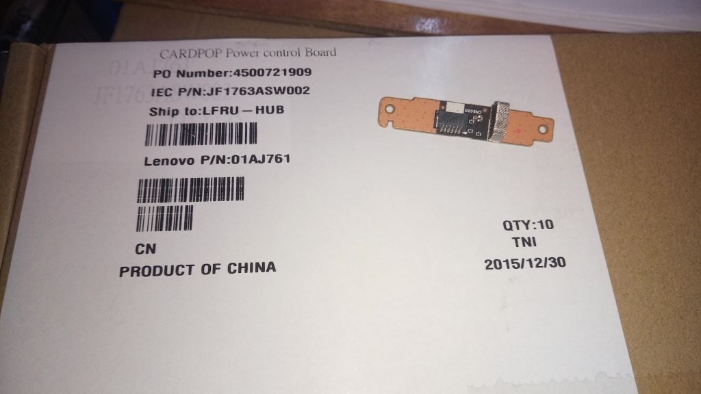 Lenovo control Power Board 01AJ761