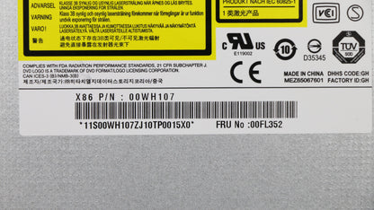 Lenovo 00FC107 DVD DT SATA 9.5mm x8 w/ bezel