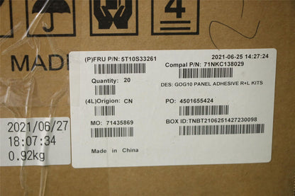 Lenovo 5T10S33261 TAPE Removable Tape C 82K1 R+L