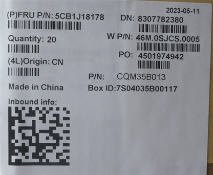 Lenovo FRUACOV,ASM,Pla,2.4T,IRWLWW,Golem2 5CB1J18178