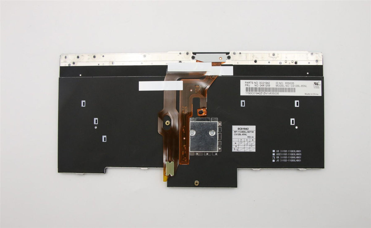 Lenovo FRU CS12 B/L KBD NET CHY Keyboard 04X1259