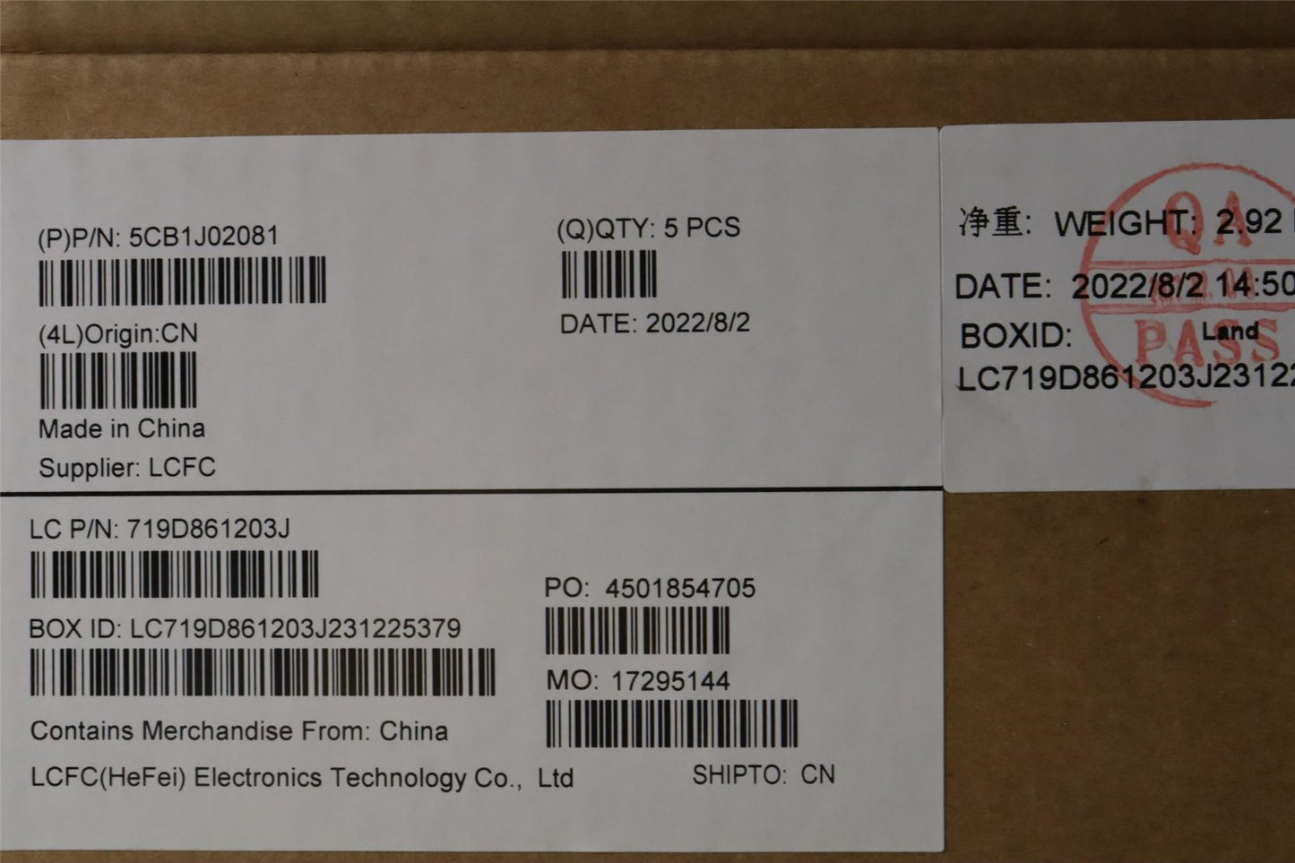 Lenovo Upper Case ASM_UKE L82QE FPSB 5CB1J02081
