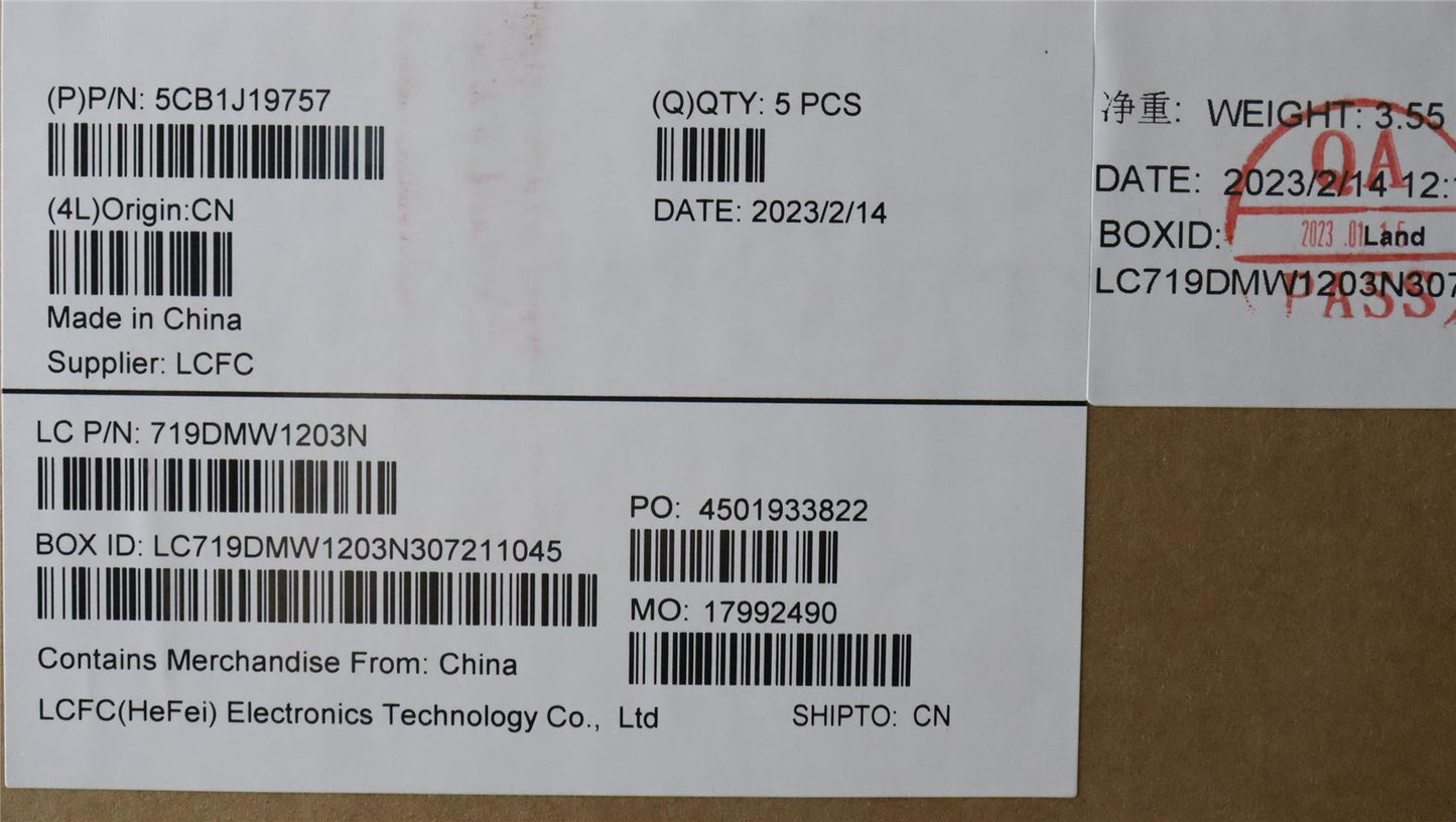 Lenovo Upper Case ASM_HBW L82V7 NFPGY 5CB1J19757