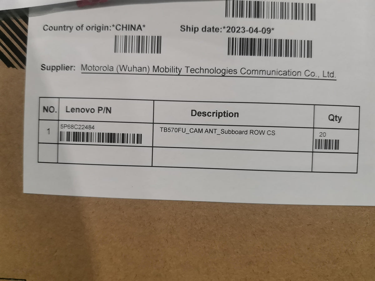 Lenovo TB570FU_CAM ANT_Subboard ROW CS Antenna Board 5P68C22484