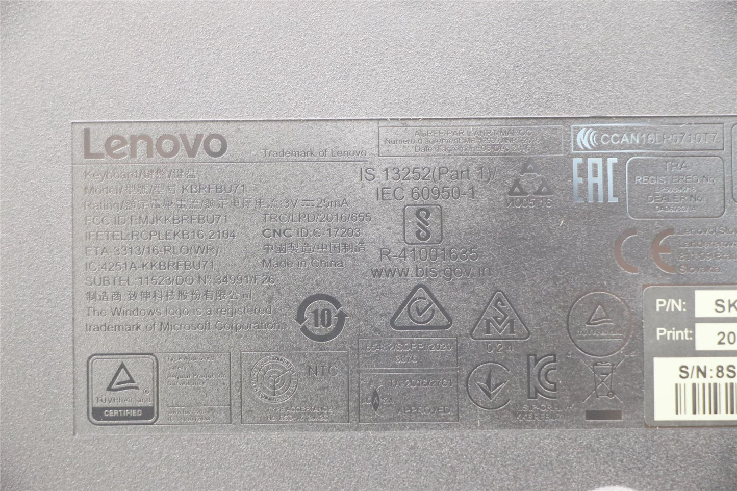 Lenovo Primax R71_G2 2.4G BKG IT 5KM0U87602