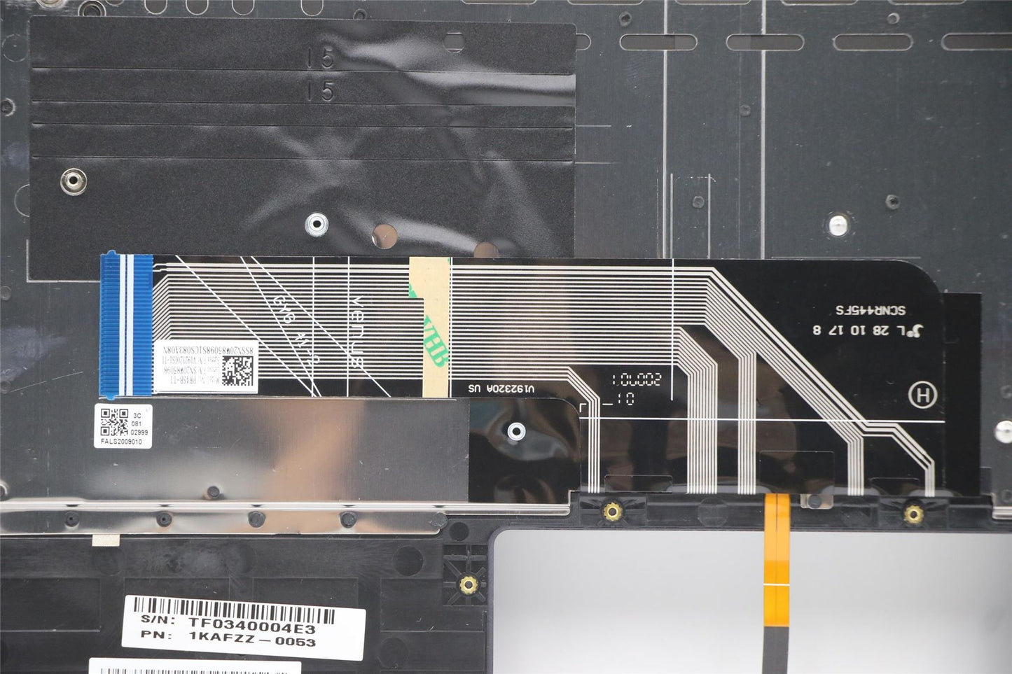 Lenovo Yoga 7-14ARE05 Keyboard Palmrest Top Cover Thai Grey Backlit 5CB0Z32124