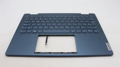 Lenovo Yoga 7 14IRL8 Keyboard Palmrest Top Cover Slovenian Tidal Teal 5CB1L40863