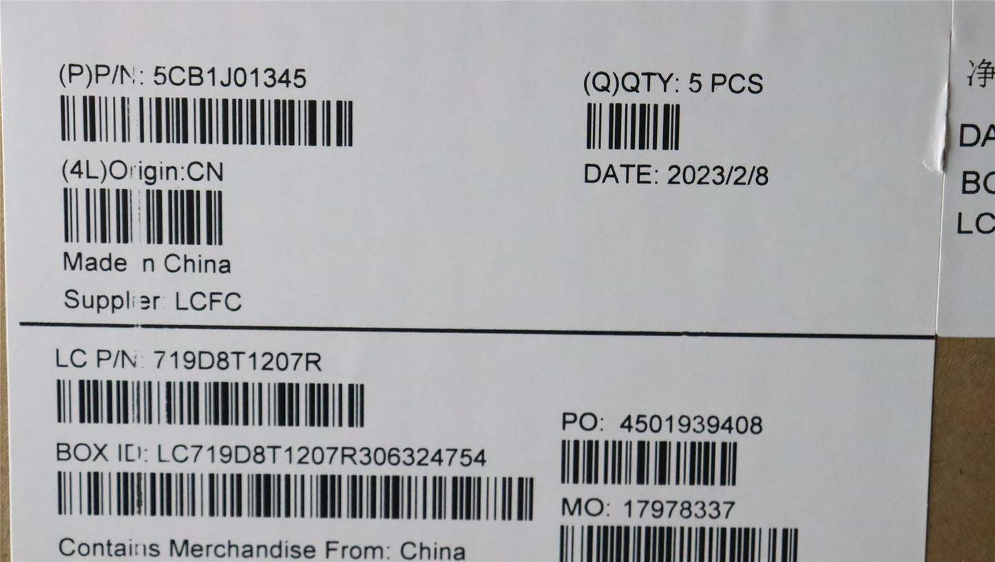 Lenovo Upper Case ASM_ITAL82SFNF_CG_BL_PC 5CB1J01345