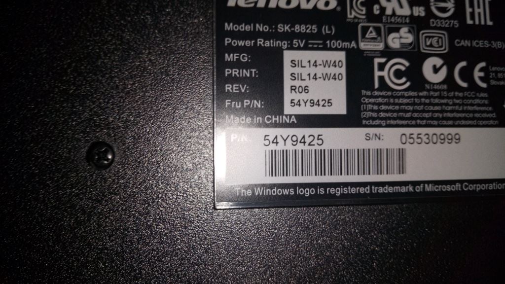 Genuine Lenovo 54Y9425 KEYBOARD NetVista,USB,NO