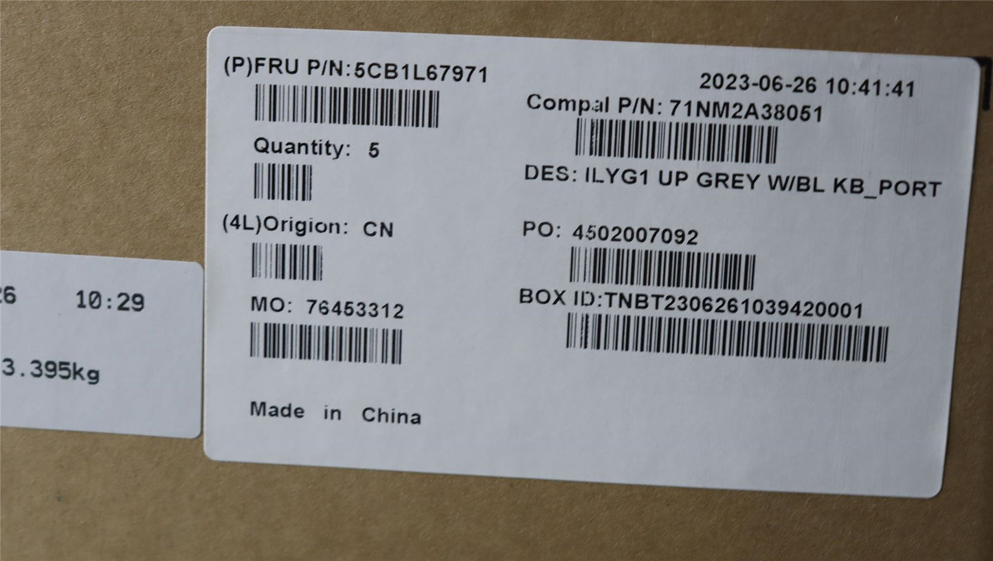 Lenovo Upper Case ASM_POR C 82Y3 BLWH 5CB1L67971