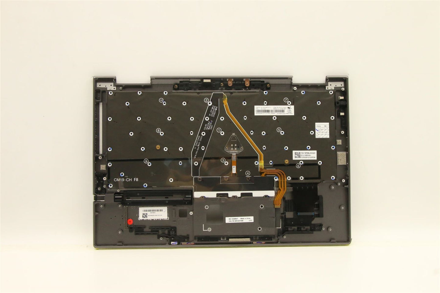 Lenovo Yoga X1 5th Keyboard Palmrest Top Cover French Grey Backlit 5M10Z37088