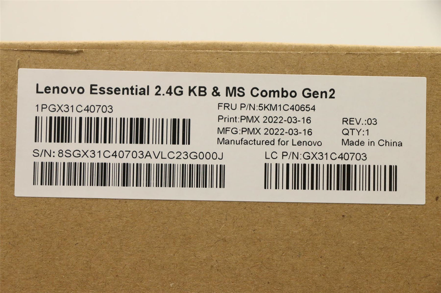 Lenovo Primax R71_G2 2.4G WTG DE 5KM1C40654