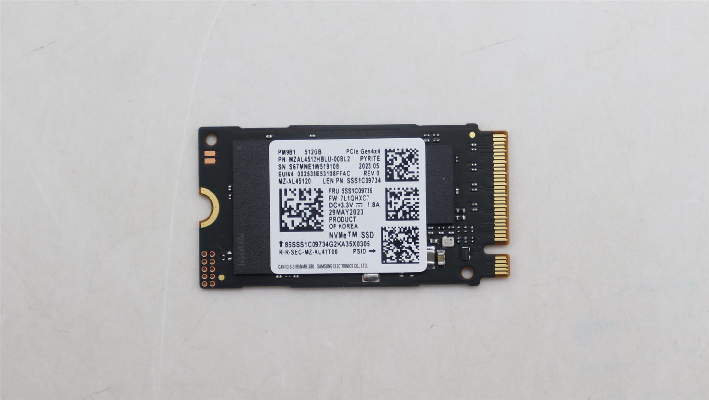 Lenovo Yoga 1 14IAU7 1 15IAU7 7 14IAL7 Solid State Drive SSD 512 5SS1D66477